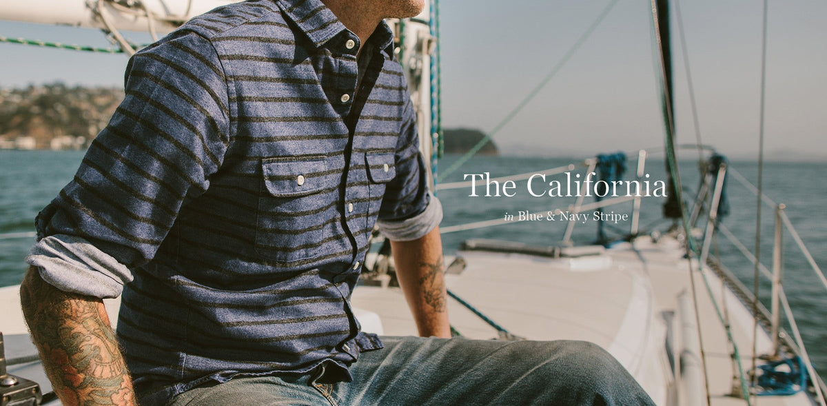 The California in Blue & Navy Stripe