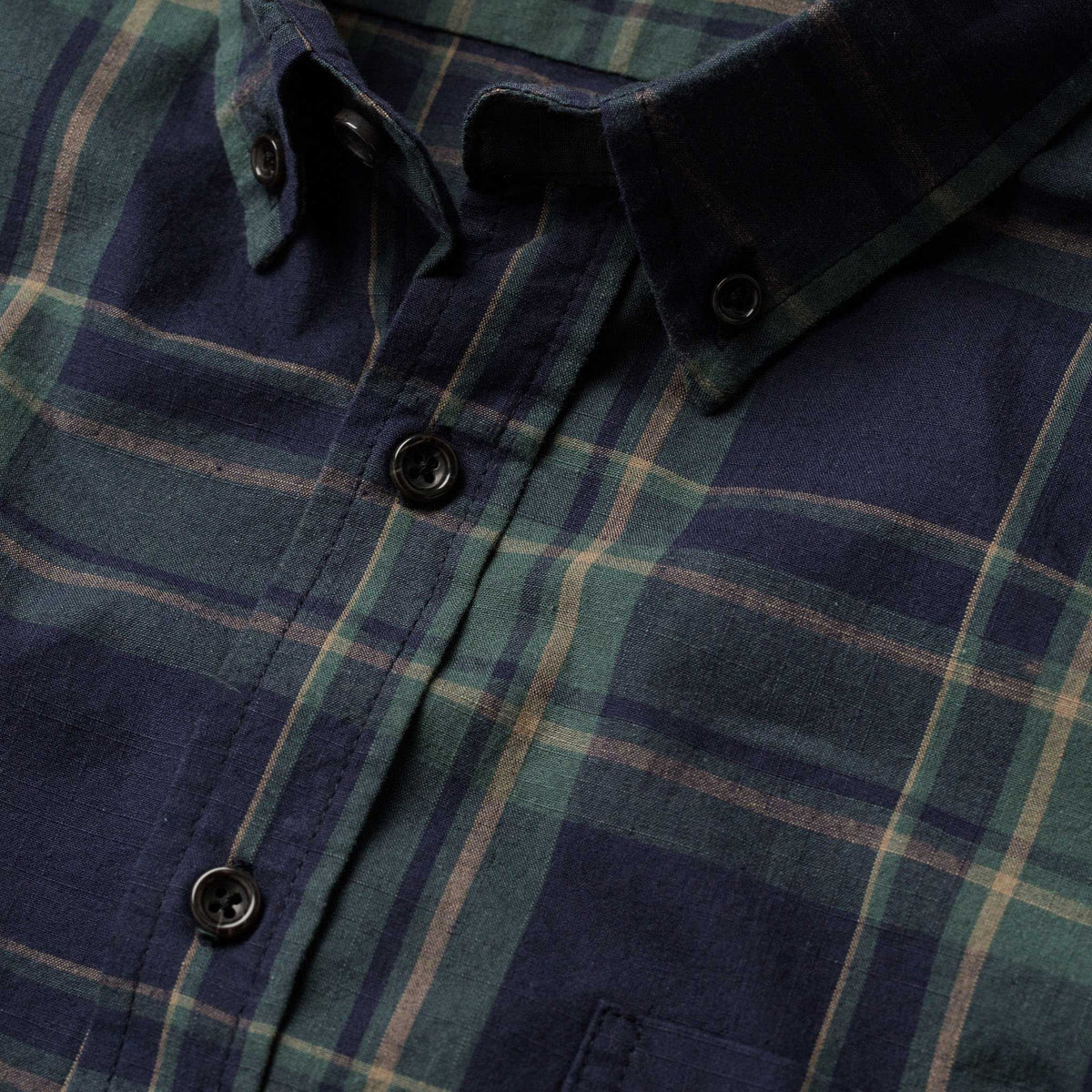 The Short Sleeve Jack in Green Madras