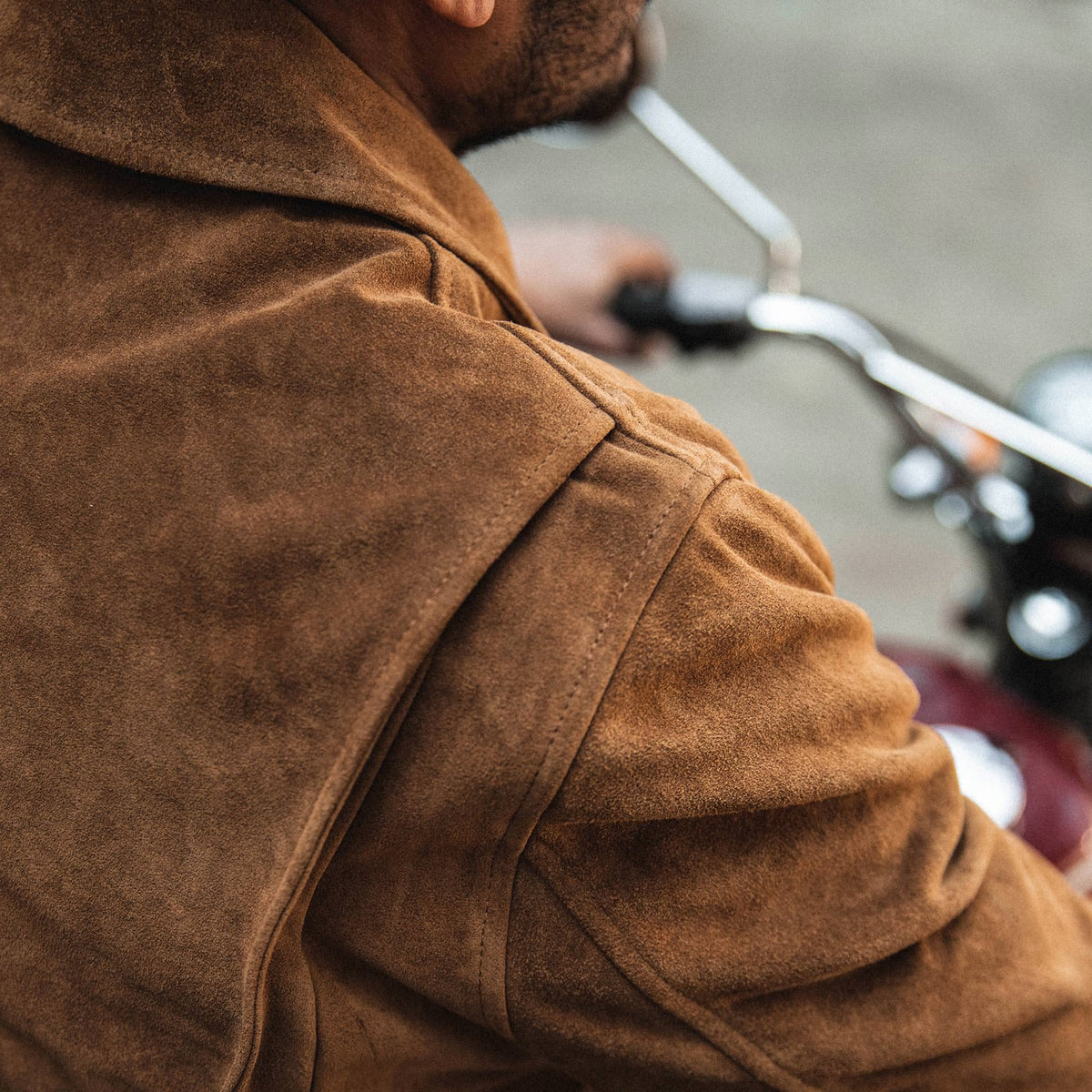 The Wyatt Jacket in Cognac Suede