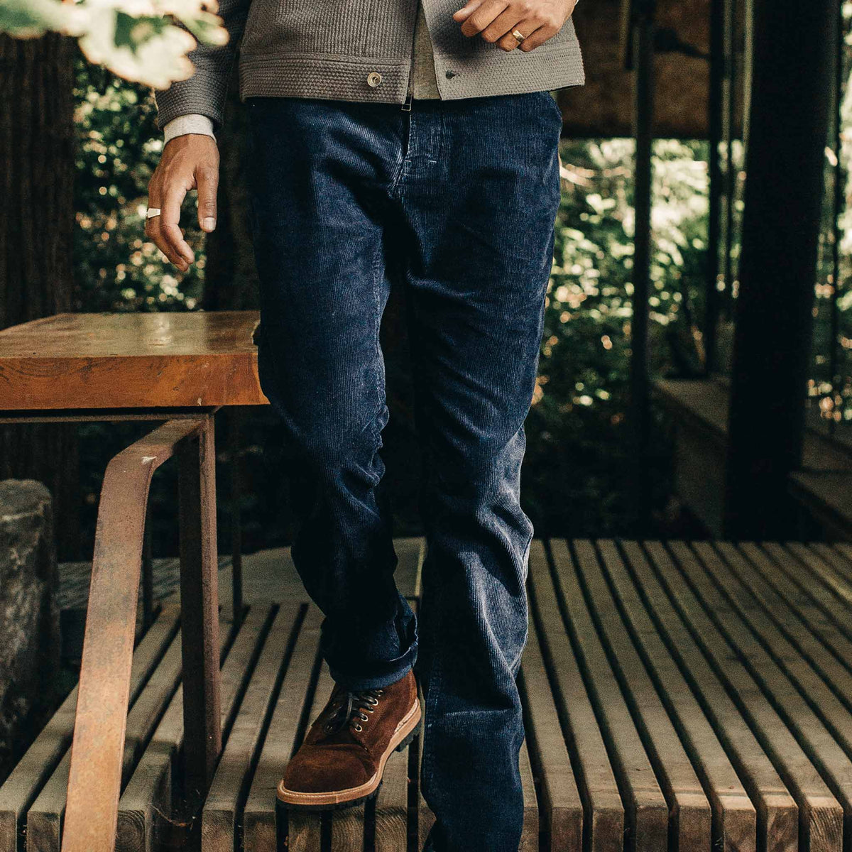 The Camp Pant in Indigo Corduroy