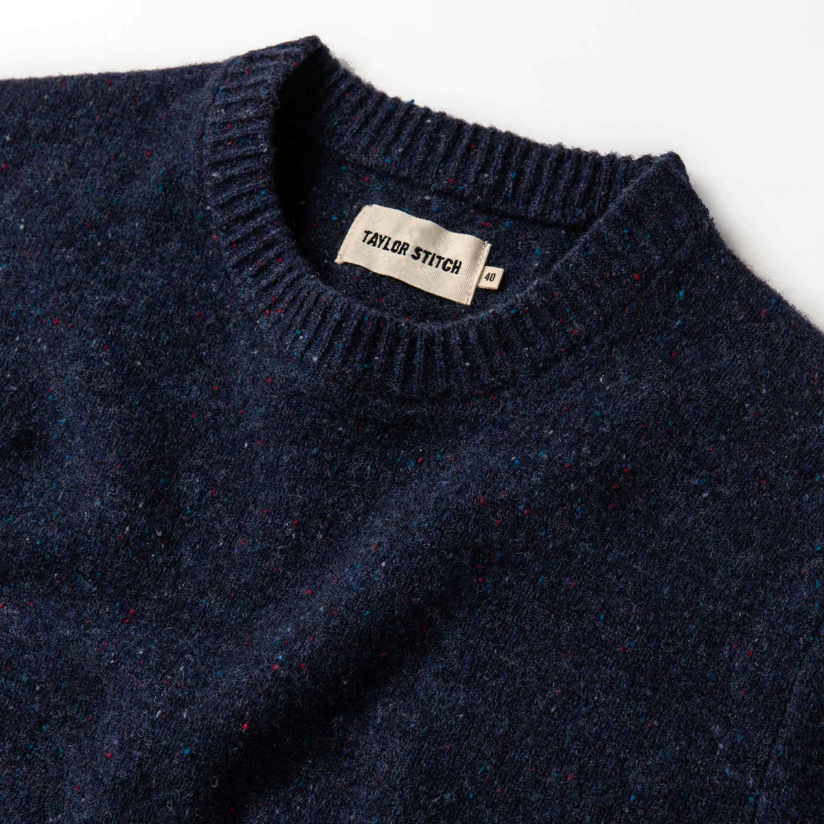 The Hardtack Sweater in Navy Donegal