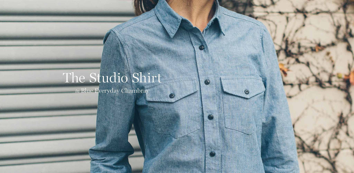 The Studio Shirt in Blue Everyday Chambray