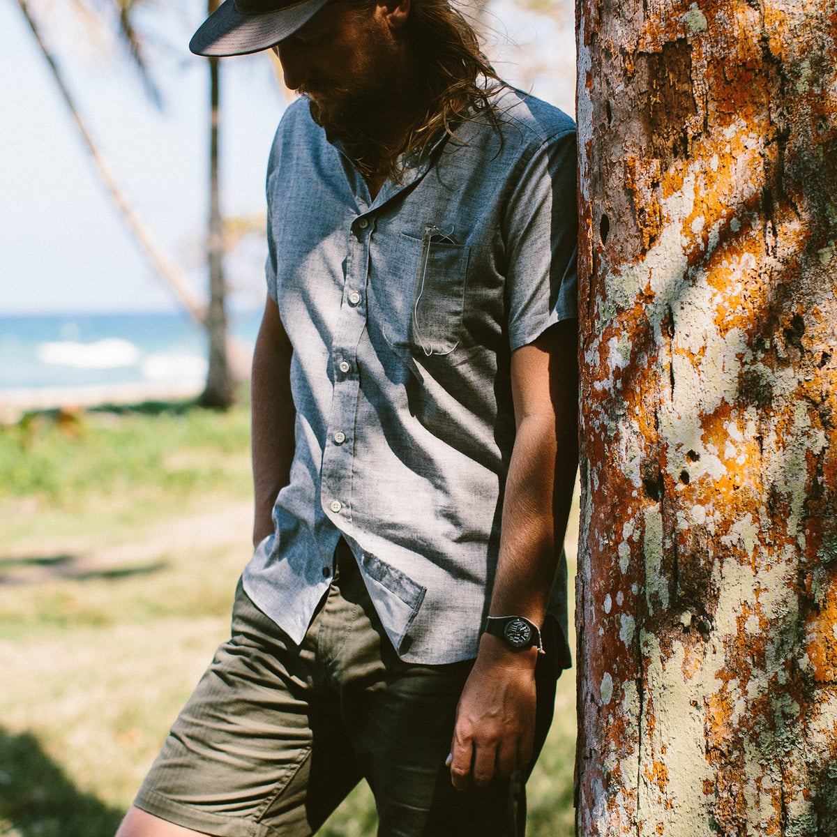 The Short Sleeve Jack in Steel Chambray
