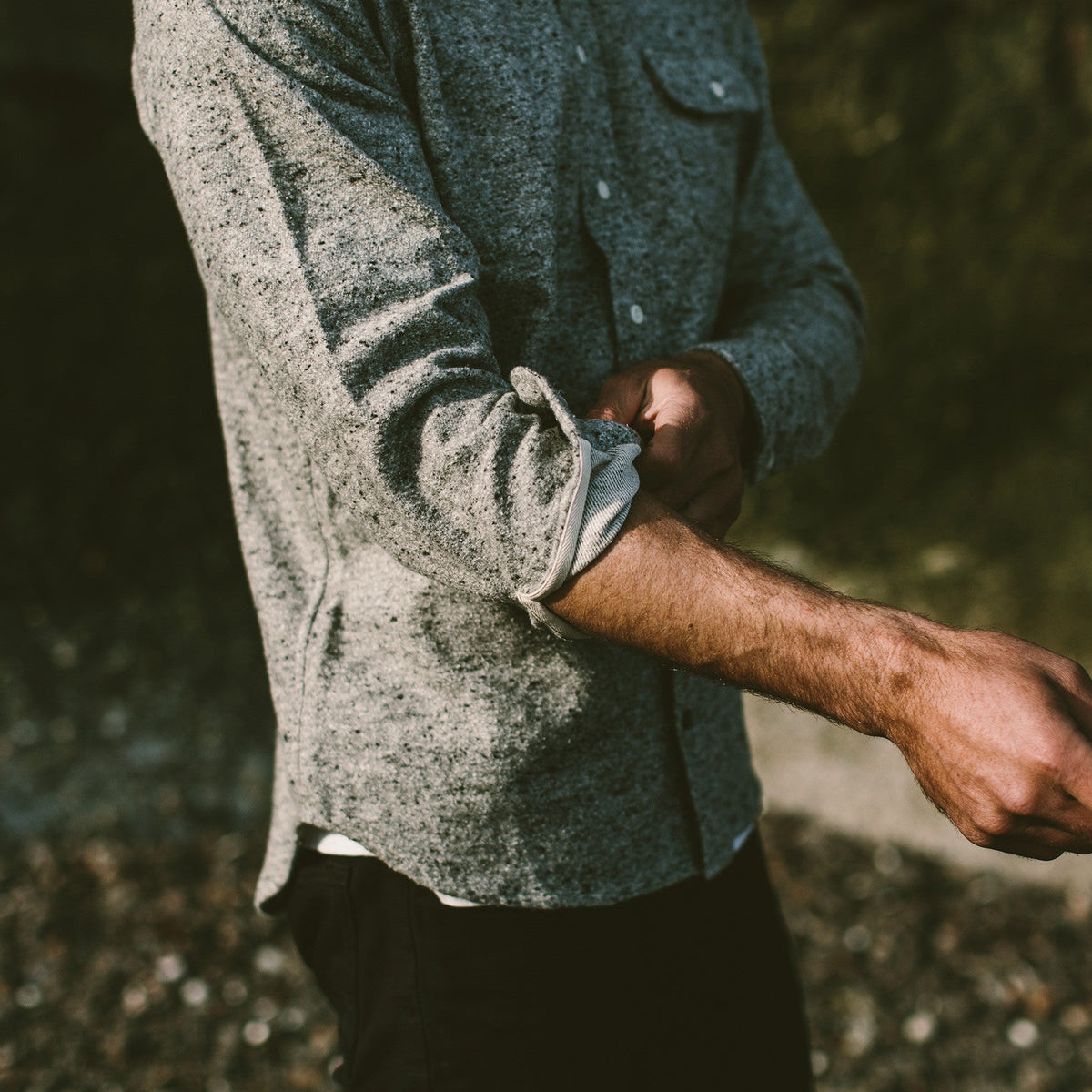 The Sun Down Shirt in Speckled Grey
