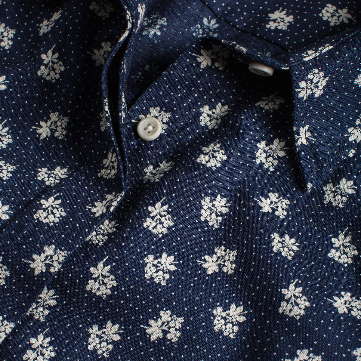 The Michelle Shirt in Indigo Print