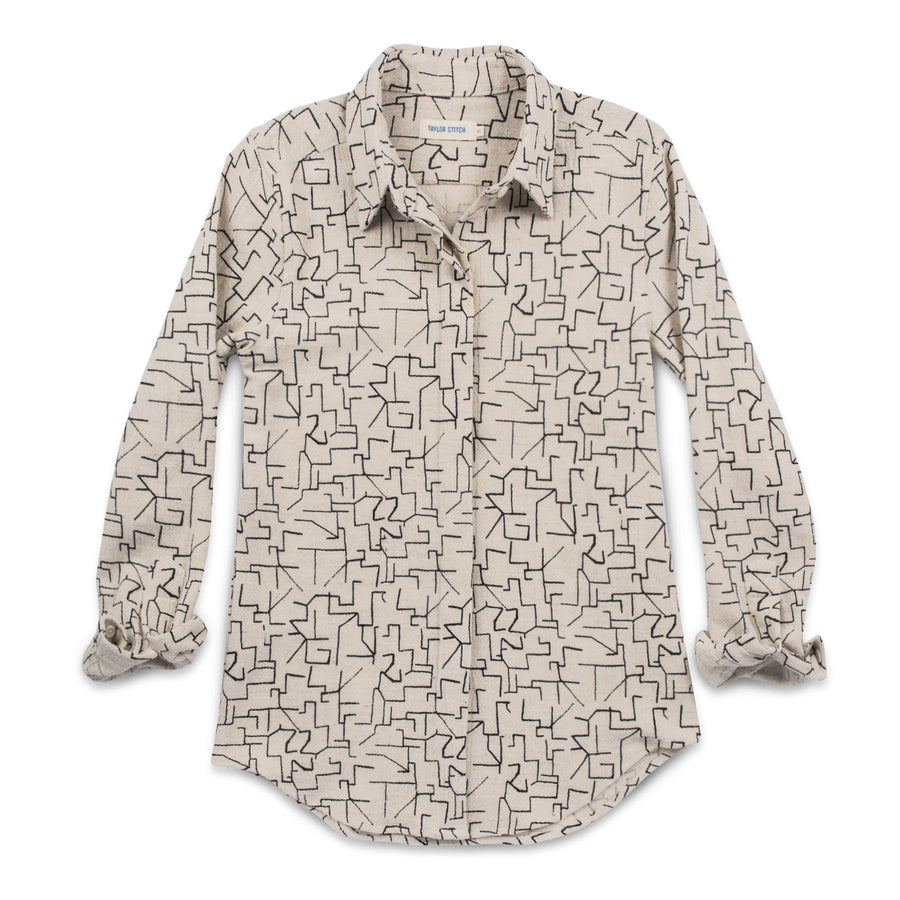 The Michelle Shirt in Maze Print