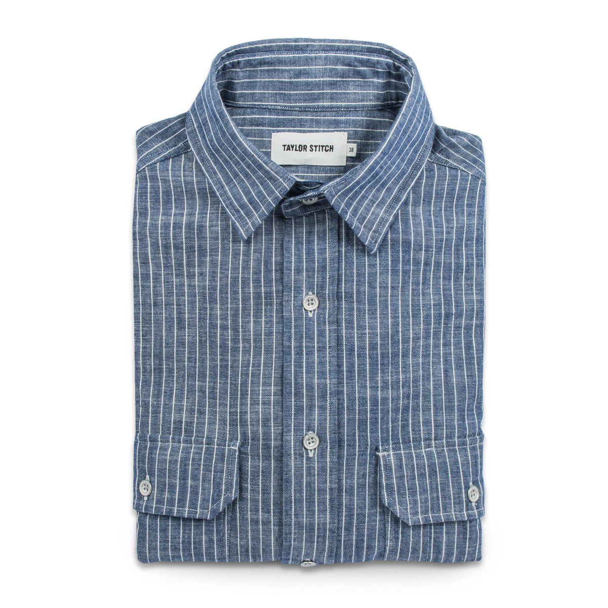 The Chore Shirt in Indigo Striped Chambray