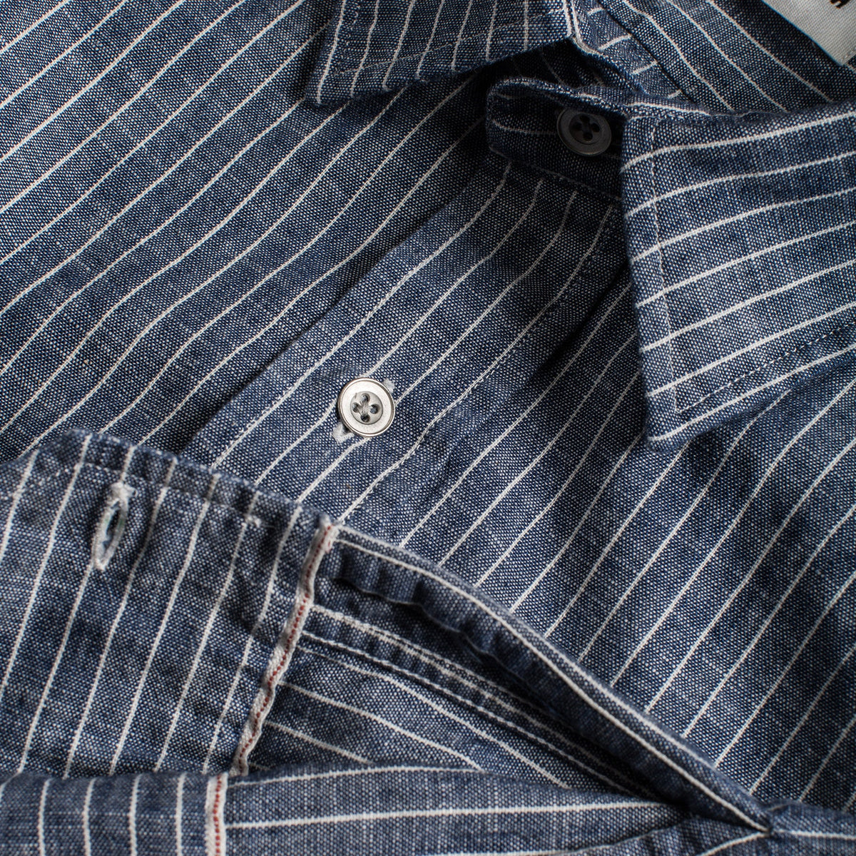 The Chore Shirt in Indigo Striped Chambray