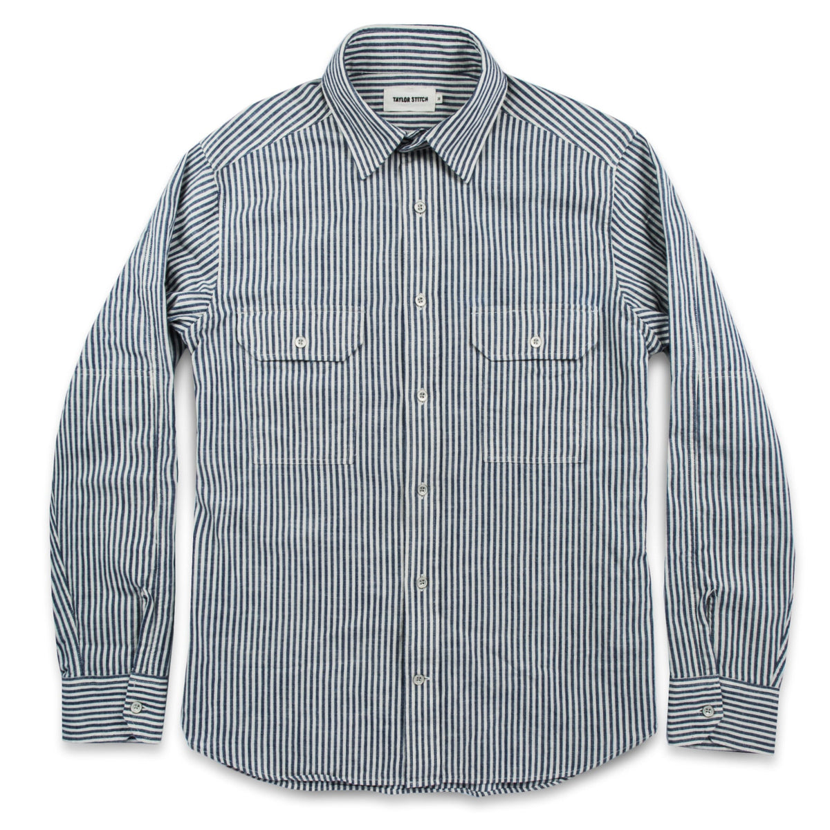 The Chore Shirt in Natural Striped Chambray