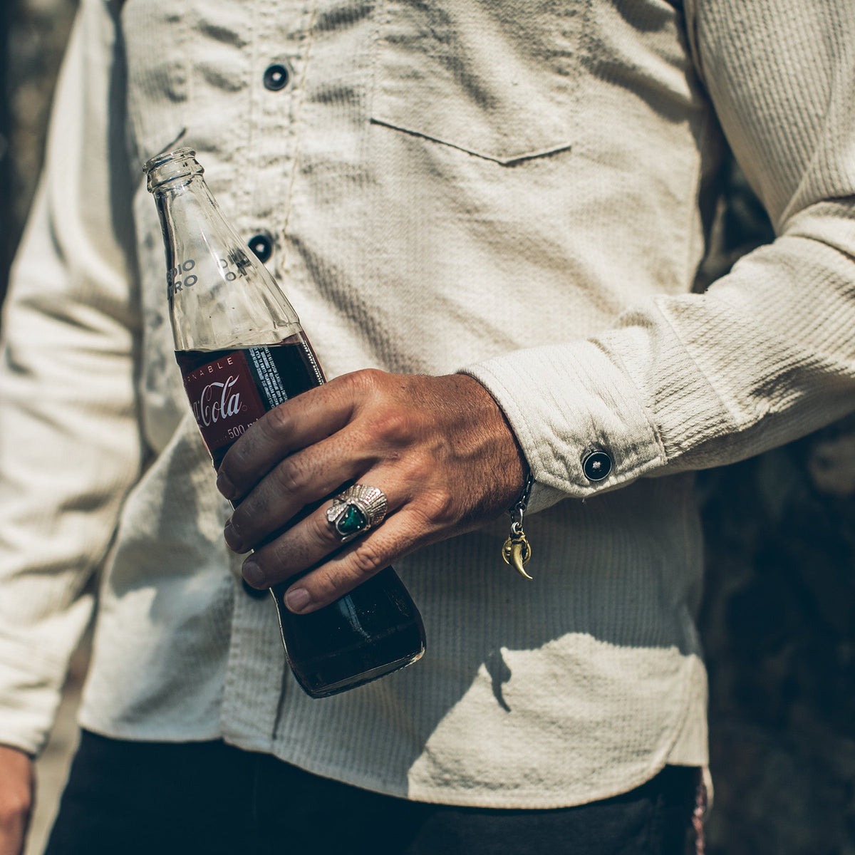 The Utility Shirt in Cone Mills Corded Natural
