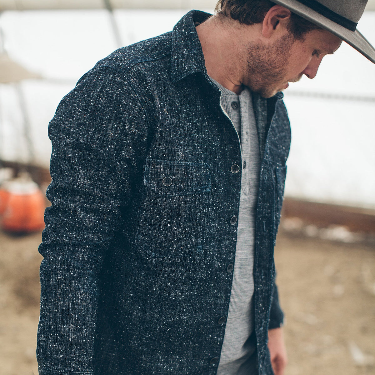 The Utility Shirt in Heavy Slub Denim