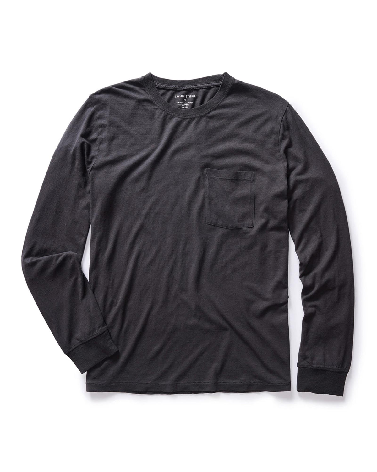 The Cotton Hemp Long Sleeve Tee in Charcoal