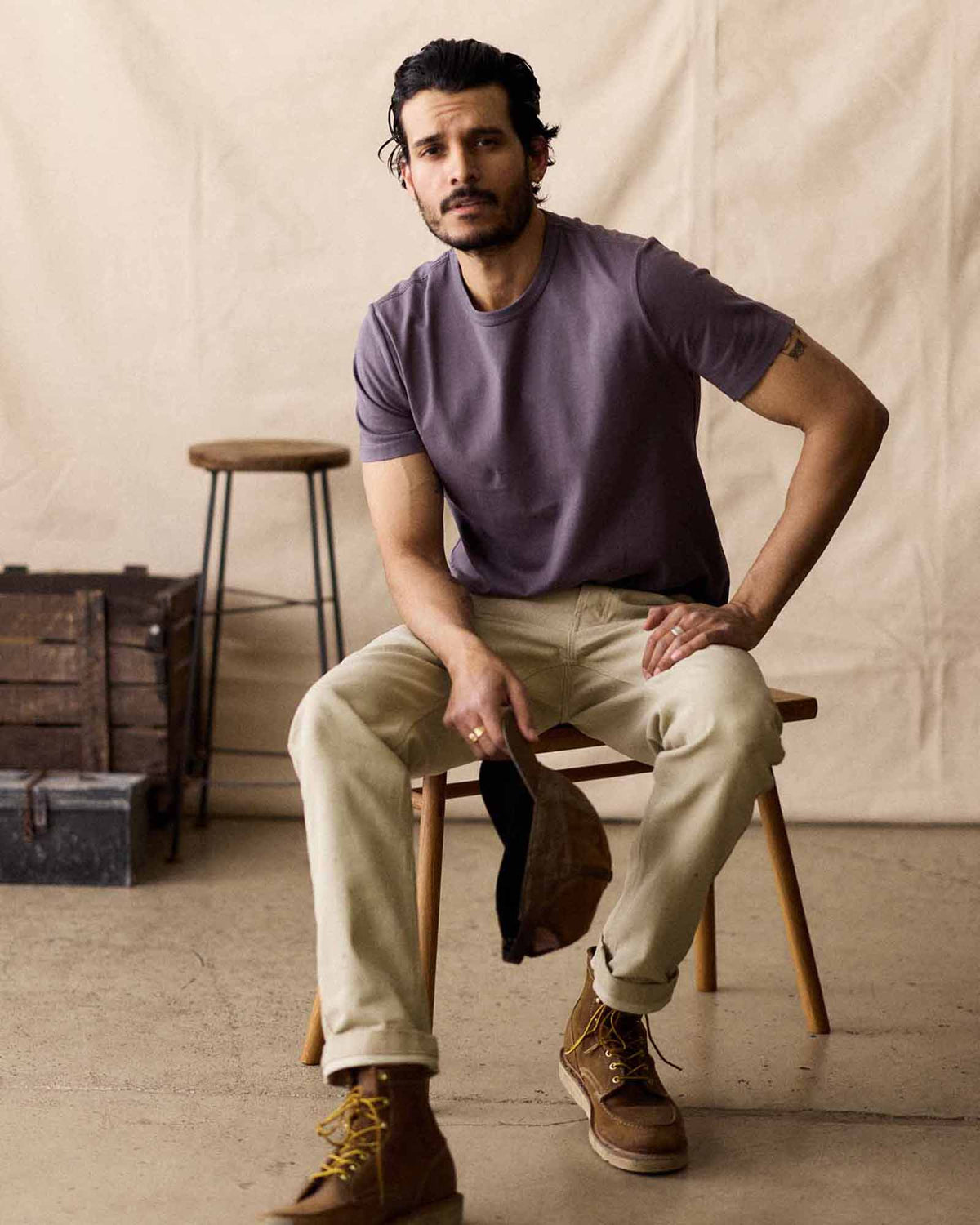 The Organic Cotton Tee in Dried Plum