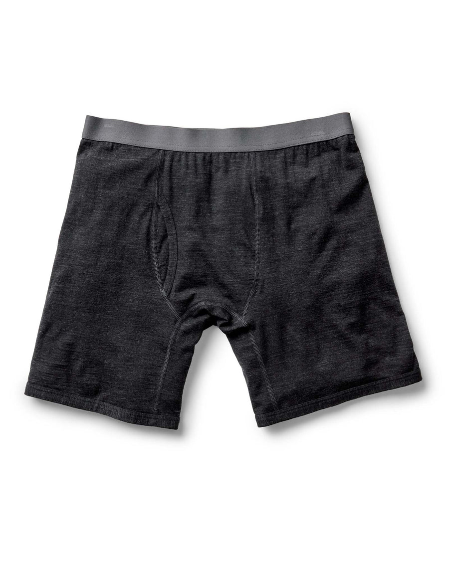 The Merino Boxer in Heather Black