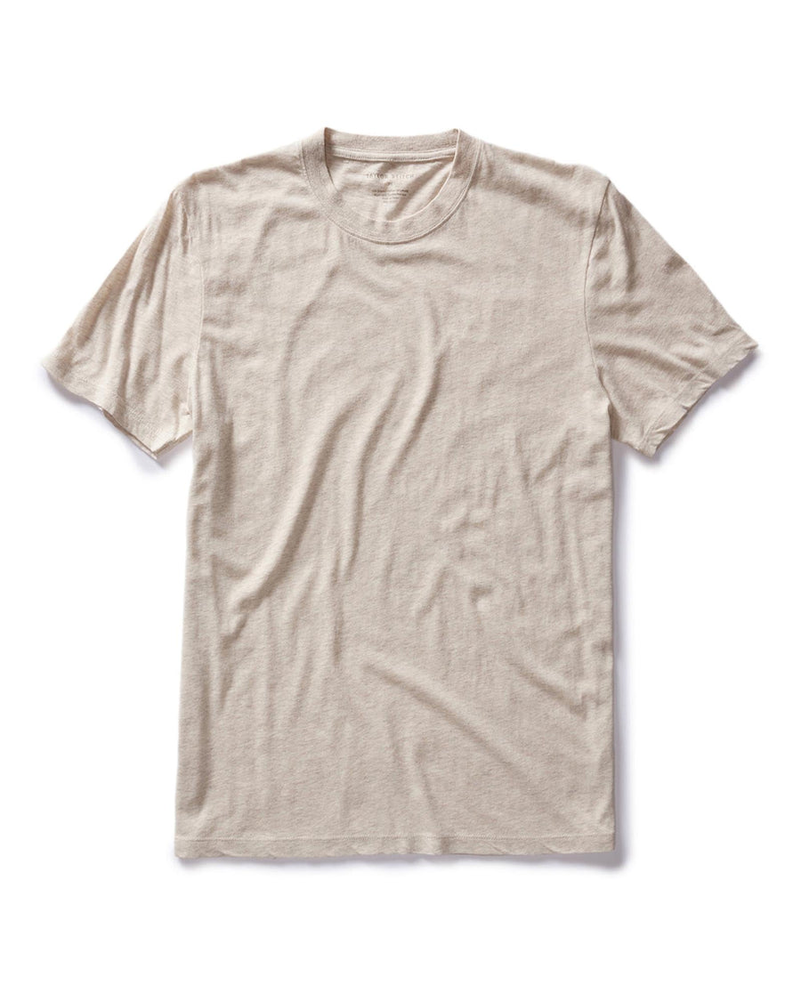 The Cotton Hemp Tee in Heather Oat