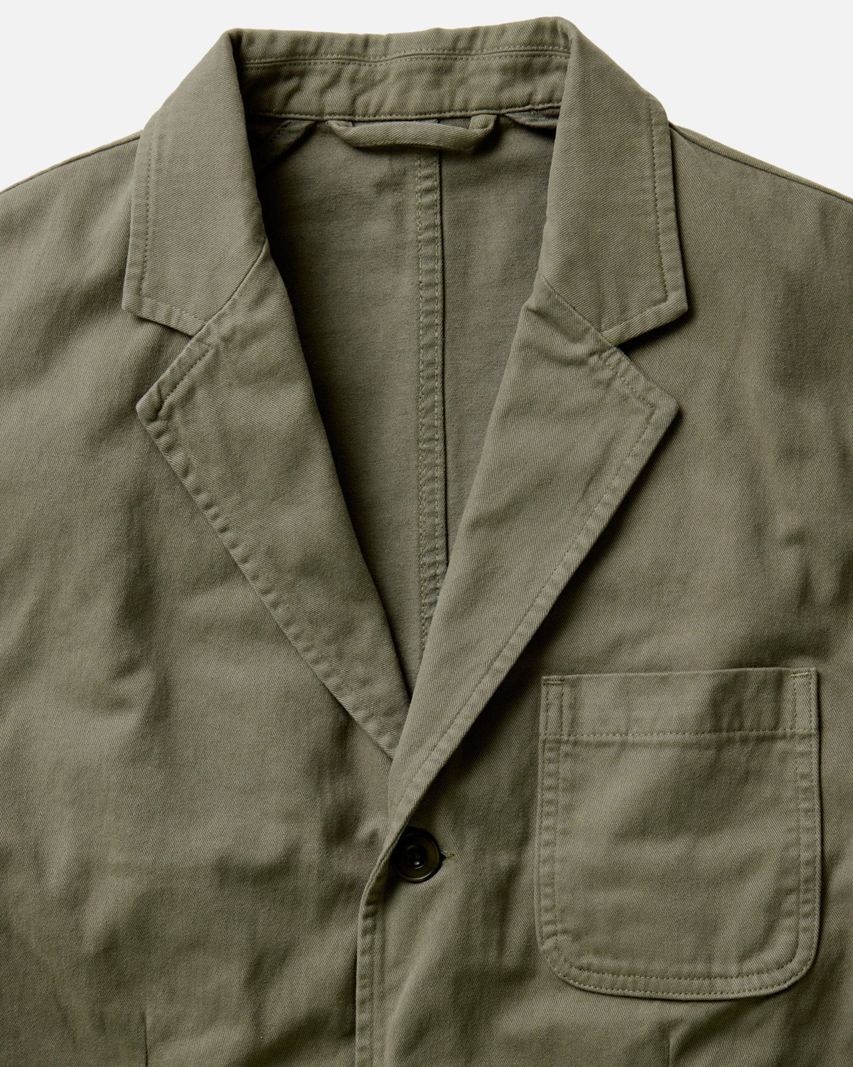 The Foundation Sportcoat in Organic Smoked Olive Twill