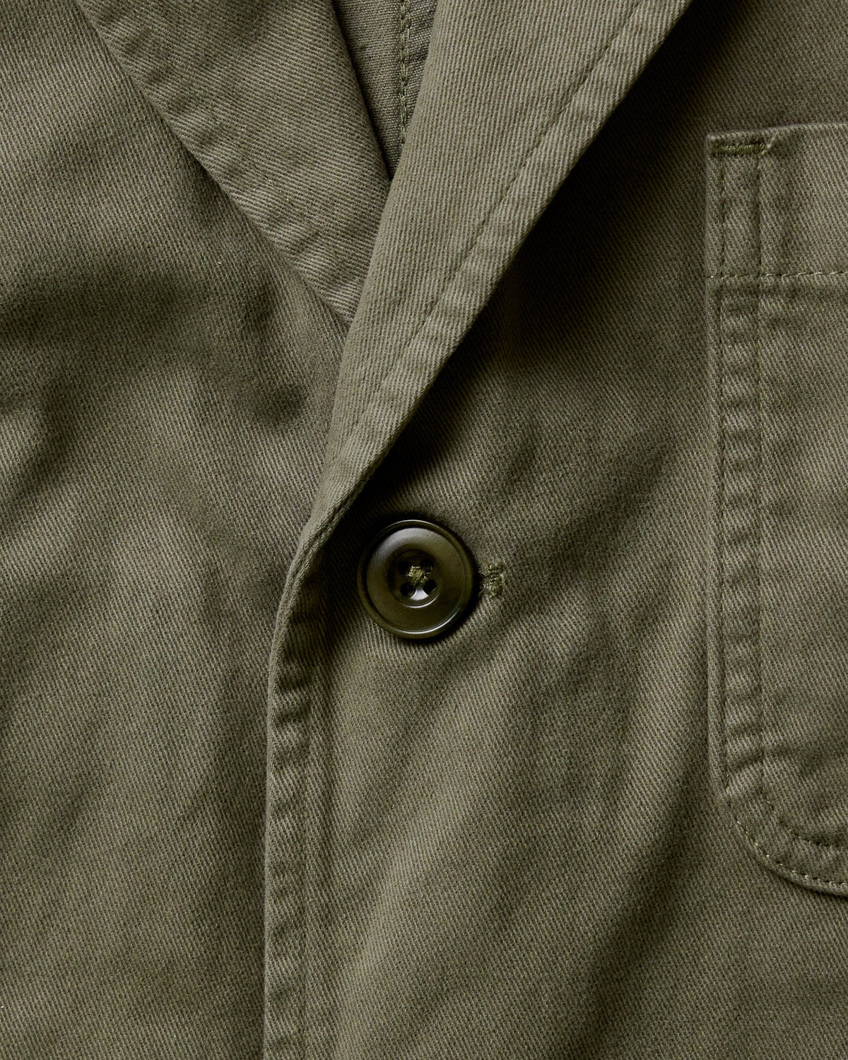 The Foundation Sportcoat in Organic Smoked Olive Twill