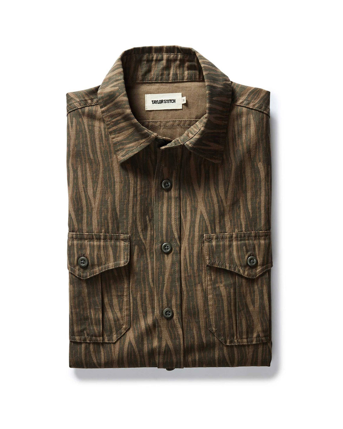The Saddler Shirt in Bark Print Broken Twill