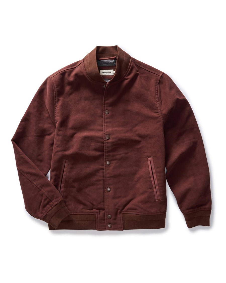 The Campus Jacket in Burgundy Moleskin