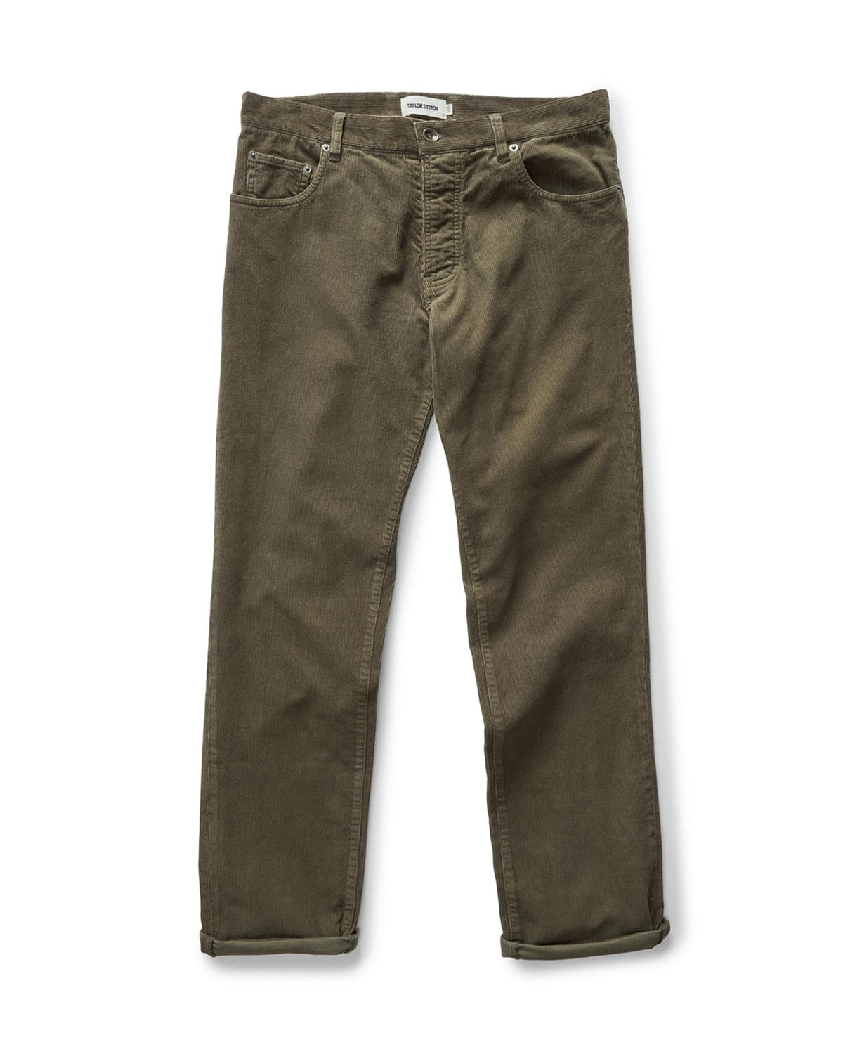 The Democratic 5-Pocket Pant in Fatigue Olive Corduroy