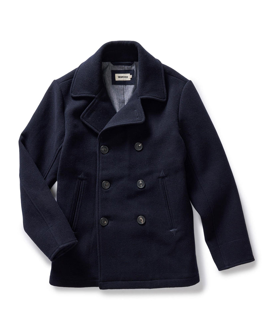 The Mariner Coat in Dark Navy Wool