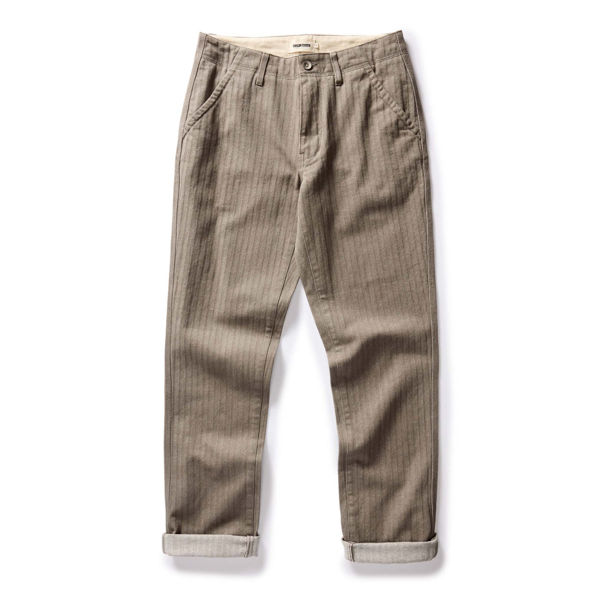The Morse Pant in Smoked Olive Herringbone