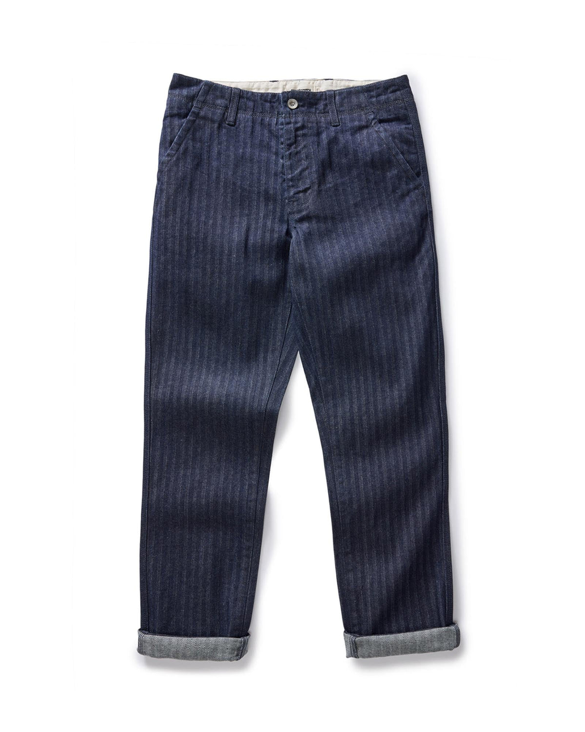 The Morse Pant in Rinsed Indigo Herringbone