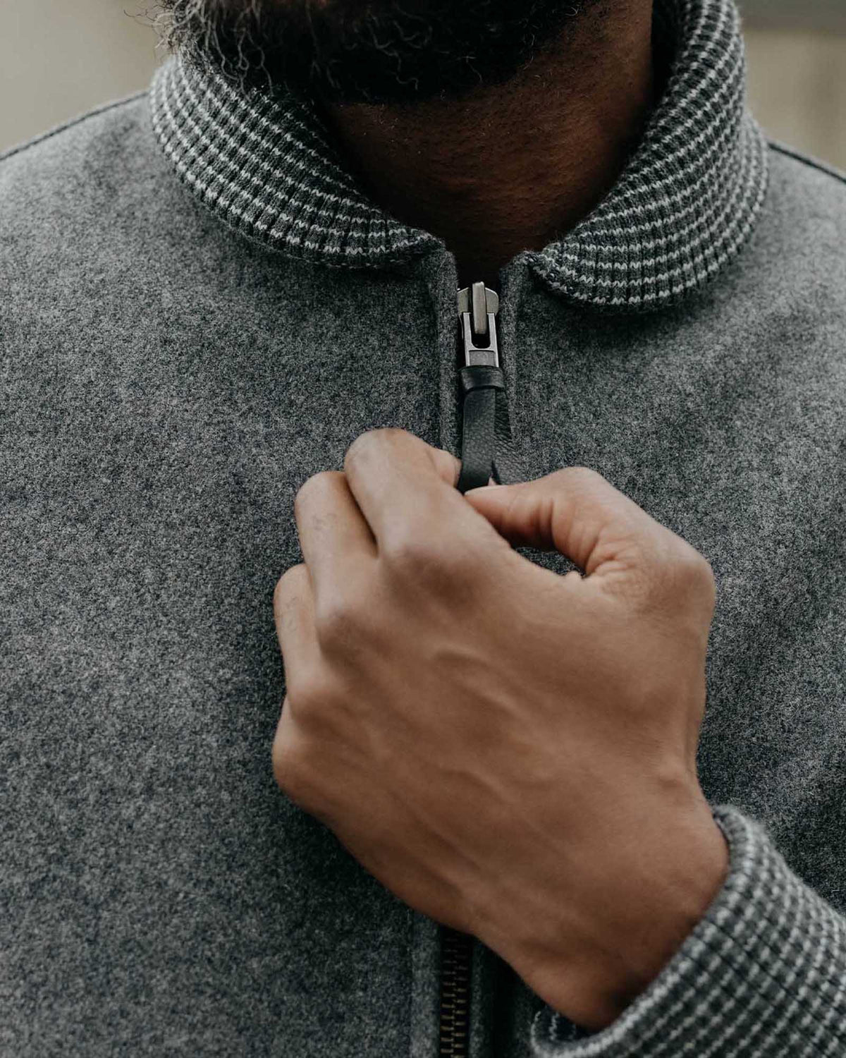 The Golden Bear Bomber in Heather Graphite