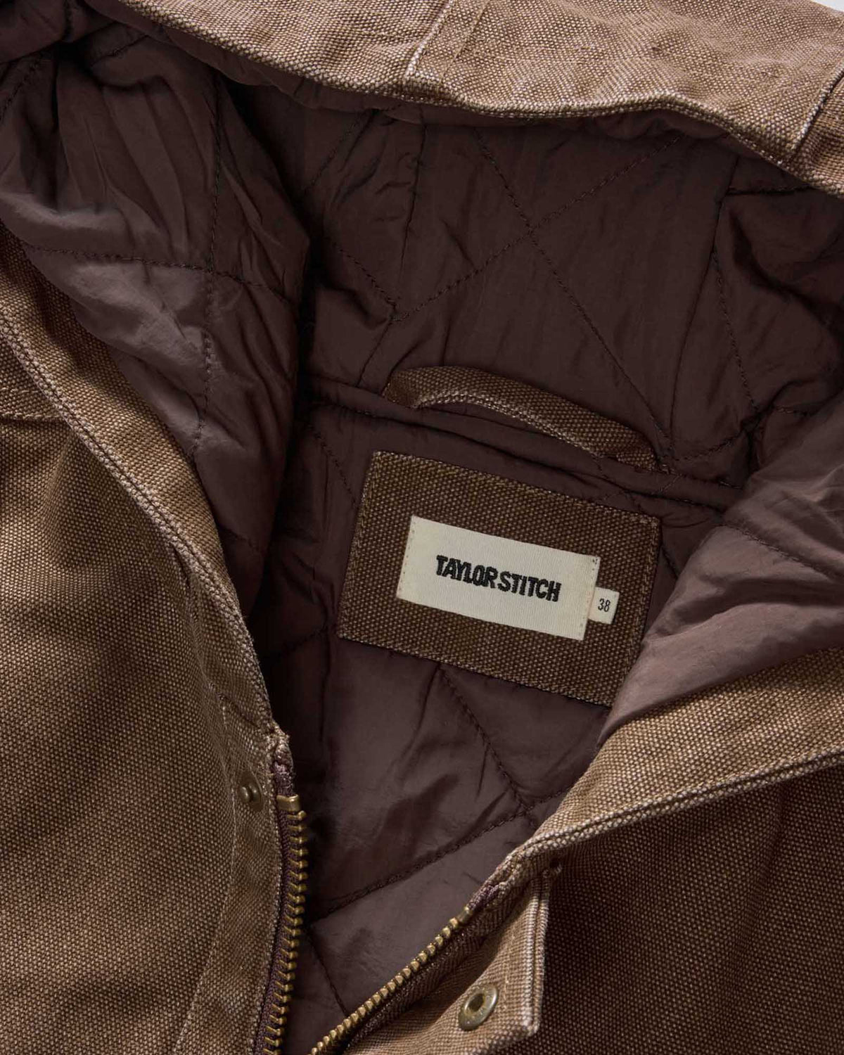 The Workhorse Hoodie in Aged Penny Chipped Canvas