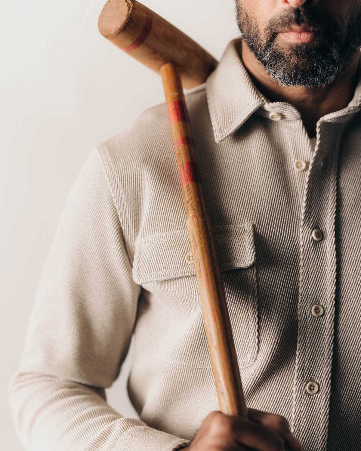 The Ledge Shirt in Flax Twill