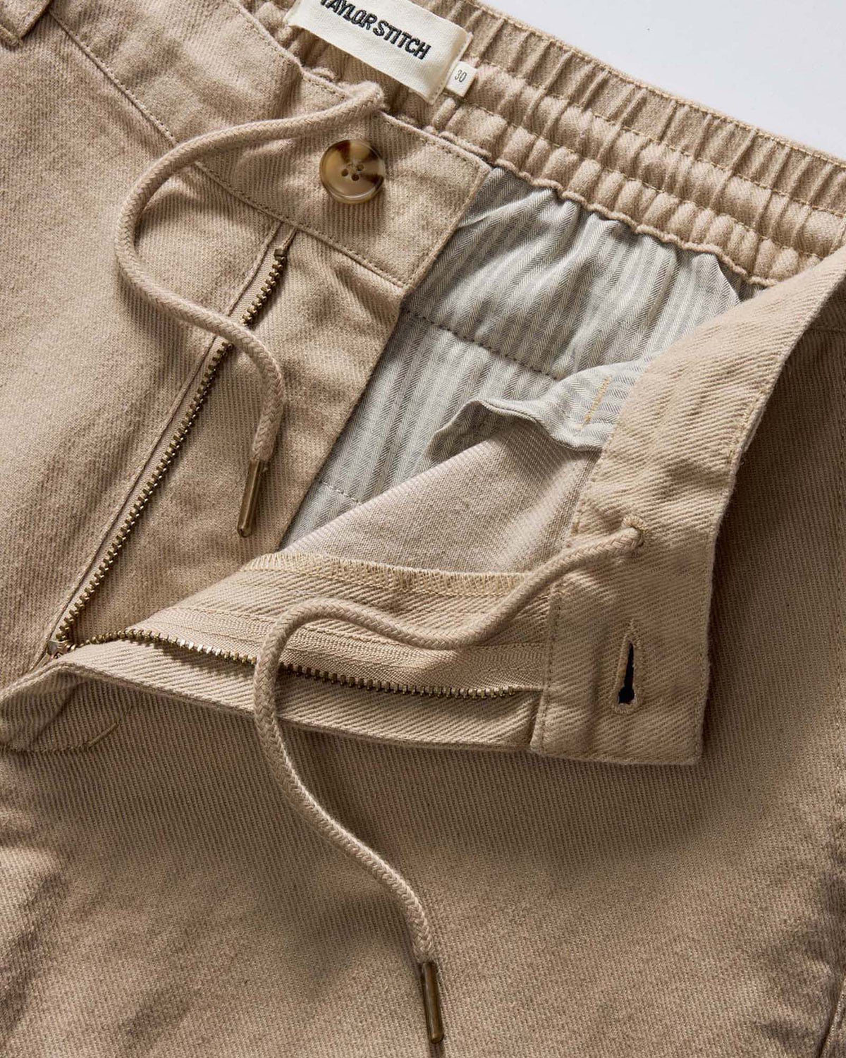 The Carmel Pant in Heather Khaki Cotton Linen