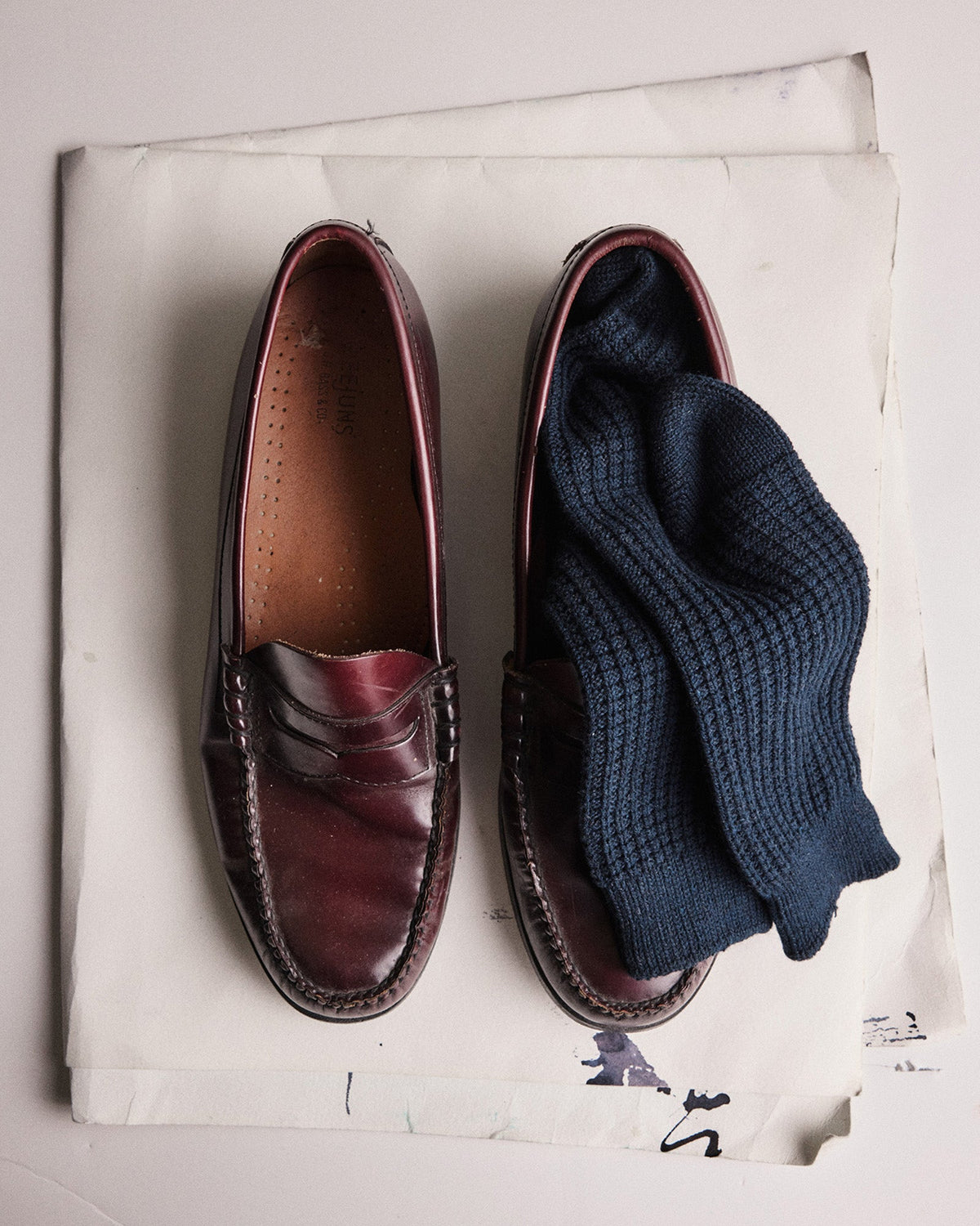 The Waffle Sock in Dark Navy