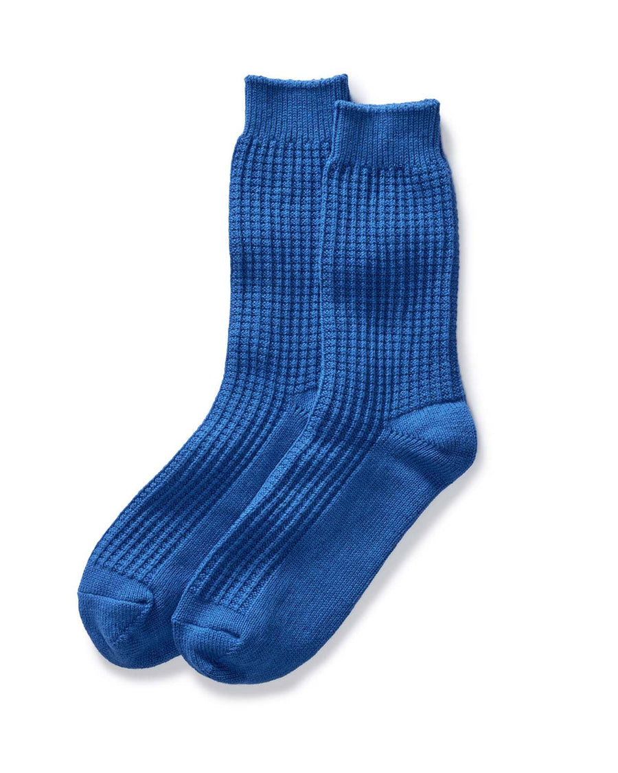 The Waffle Sock in Cobalt