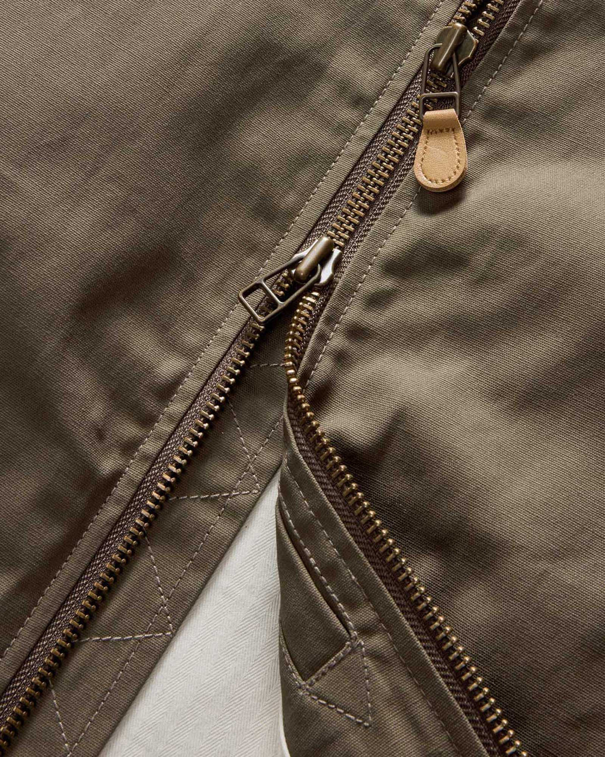 The Bomber Jacket in Fatigue Olive Dry Wax