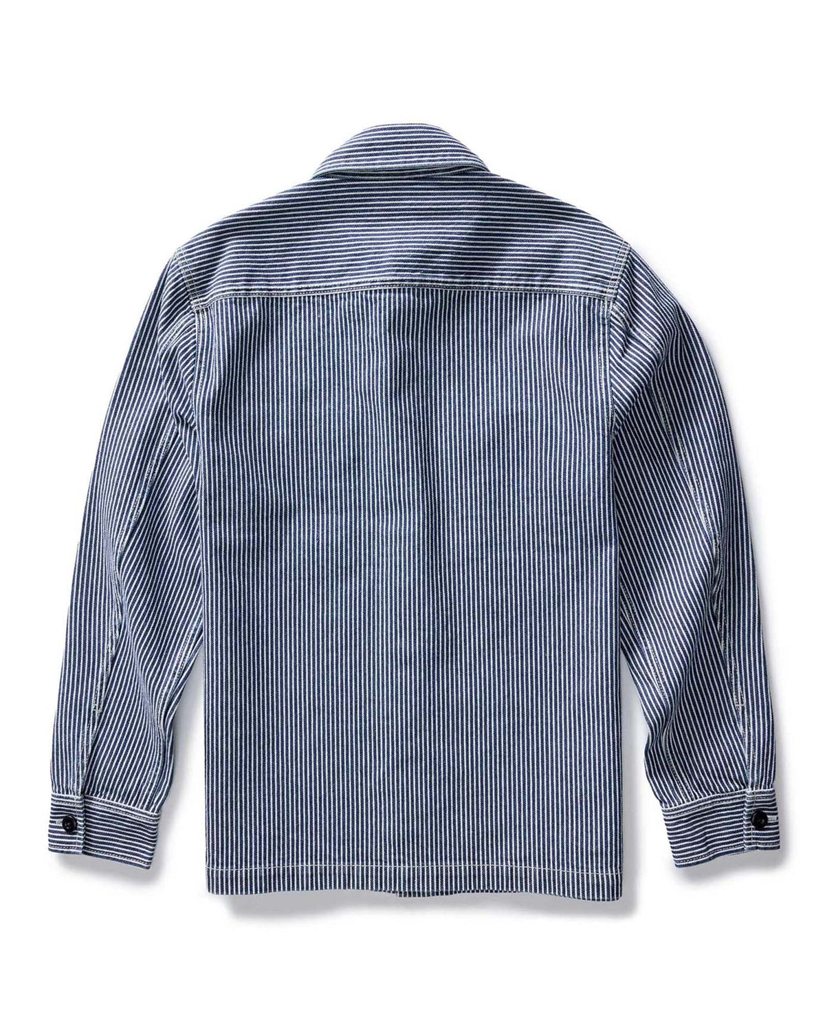 The Shop Shirt in Indigo Railroad Stripe Denim
