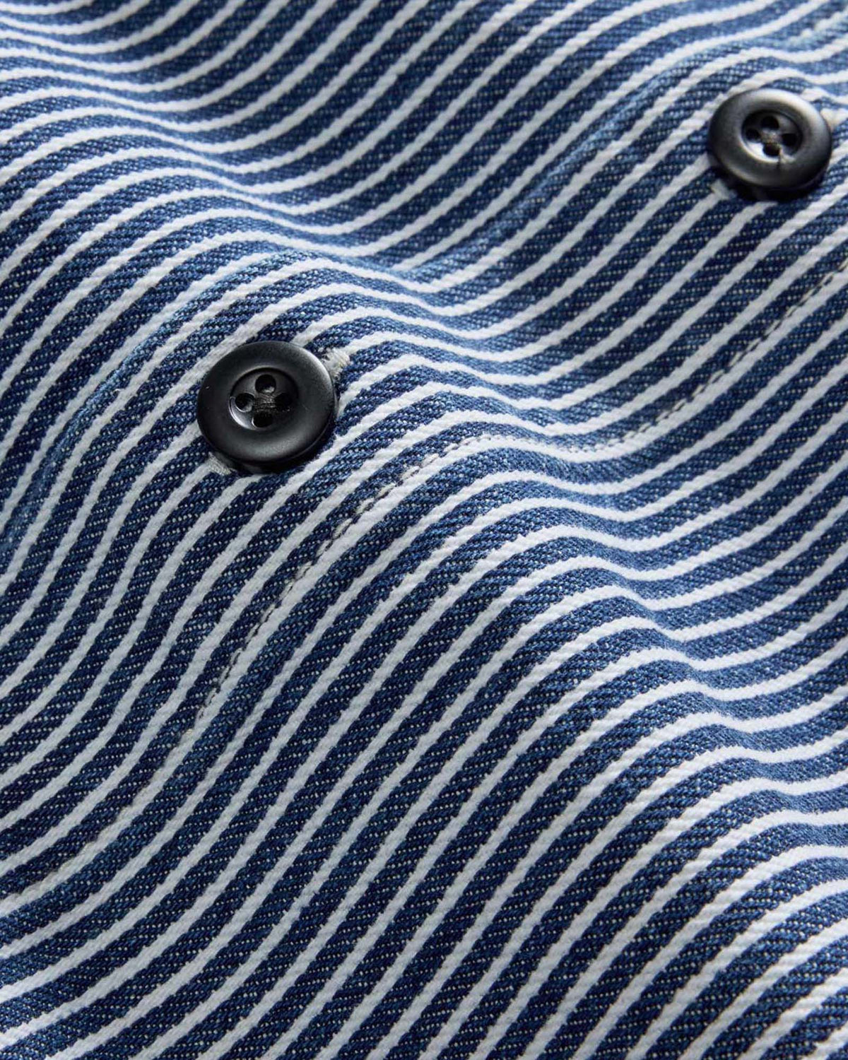 The Shop Shirt in Indigo Railroad Stripe Denim