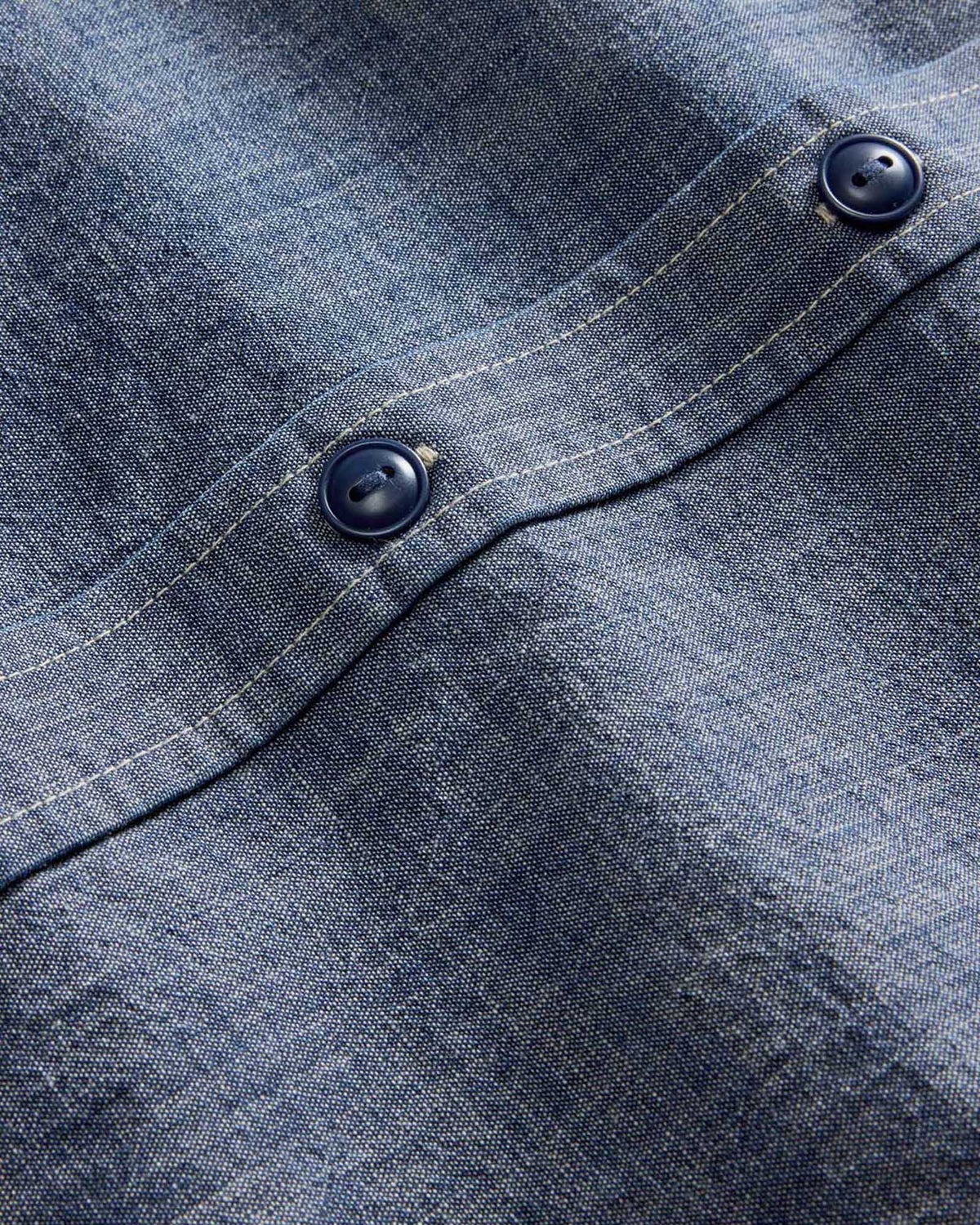 The Short Sleeve Utility Shirt in Indigo Selvedge Chambray