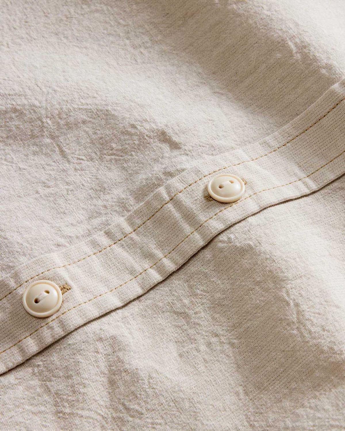 The Short Sleeve Utility Shirt in Natural Selvedge Chambray