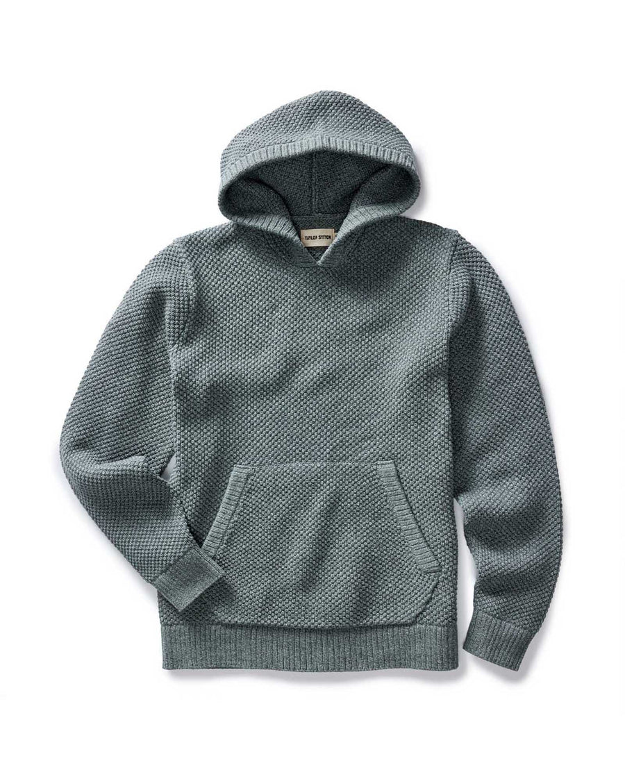 The Crawford Sweater Hoodie in Deep Sea Twist
