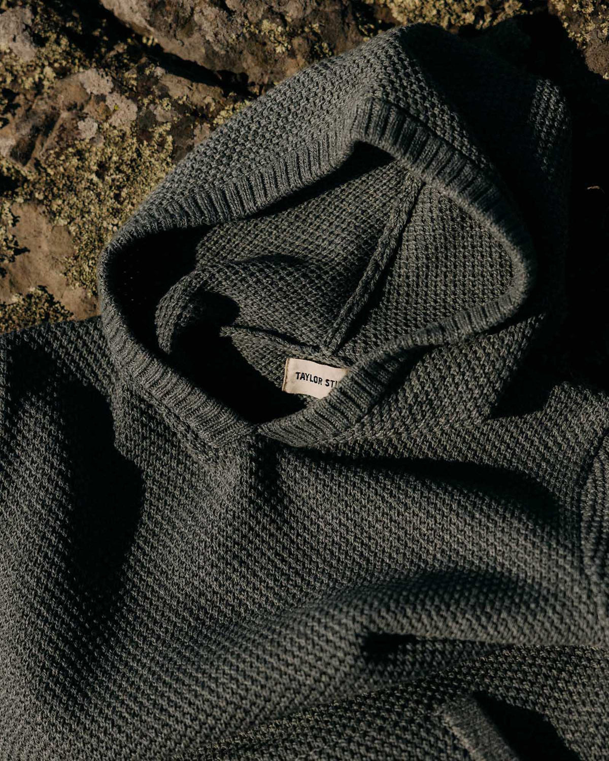 The Crawford Sweater Hoodie in Deep Sea Twist