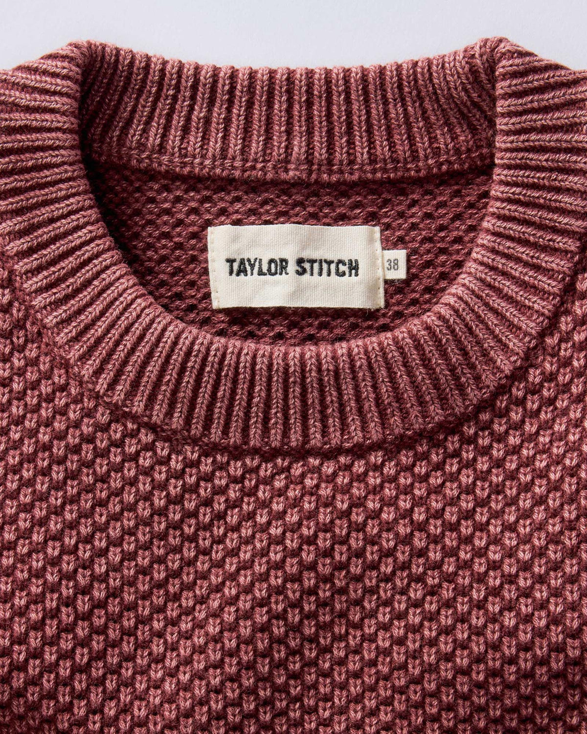 The Crawford Crew Sweater in Dried Cherry
