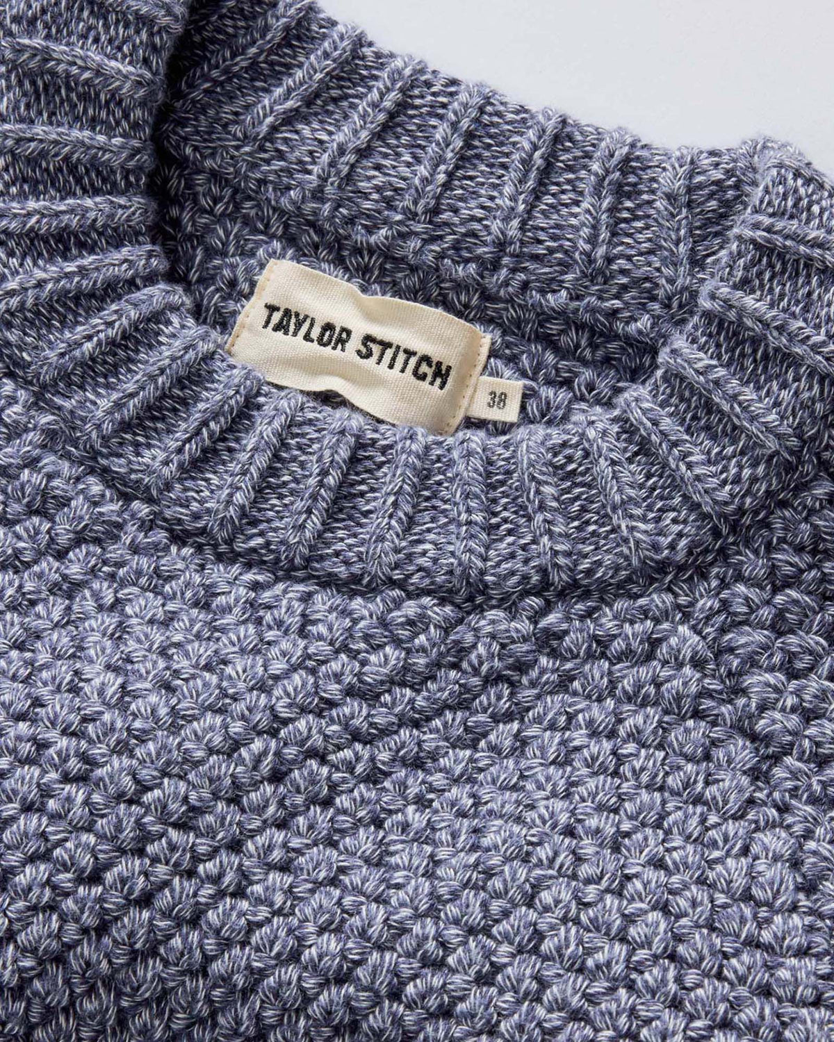 The Fisherman Sweater in Blue Melange