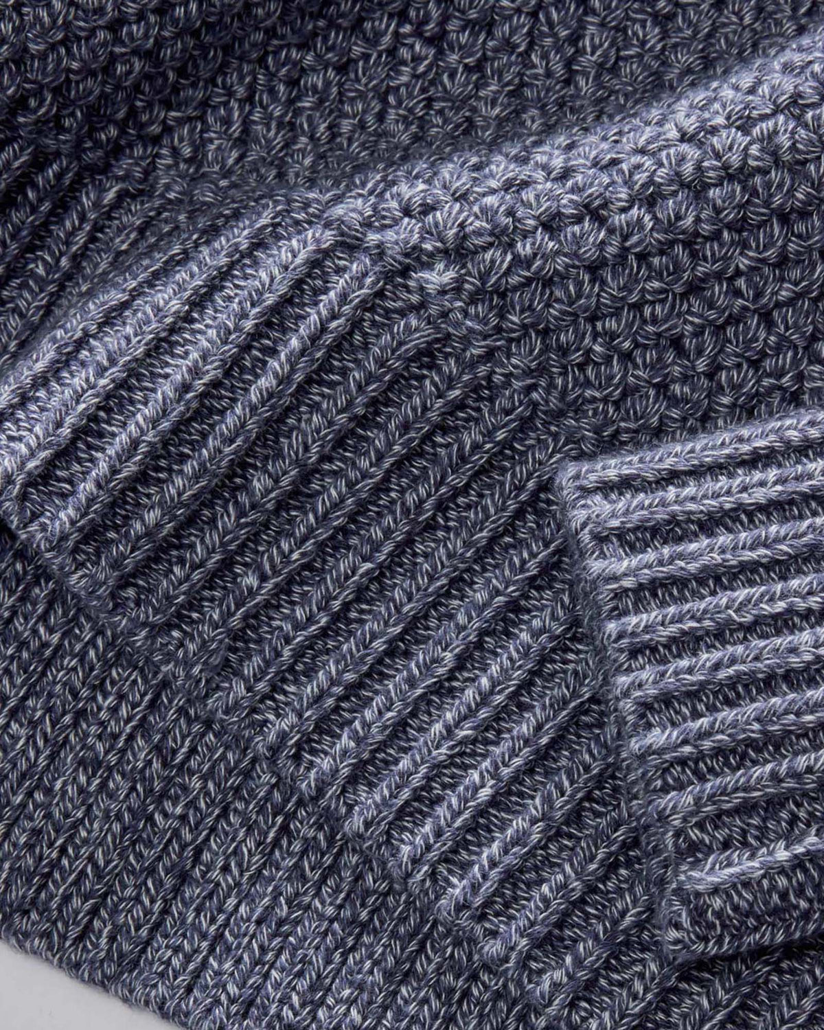 The Fisherman Sweater in Blue Melange