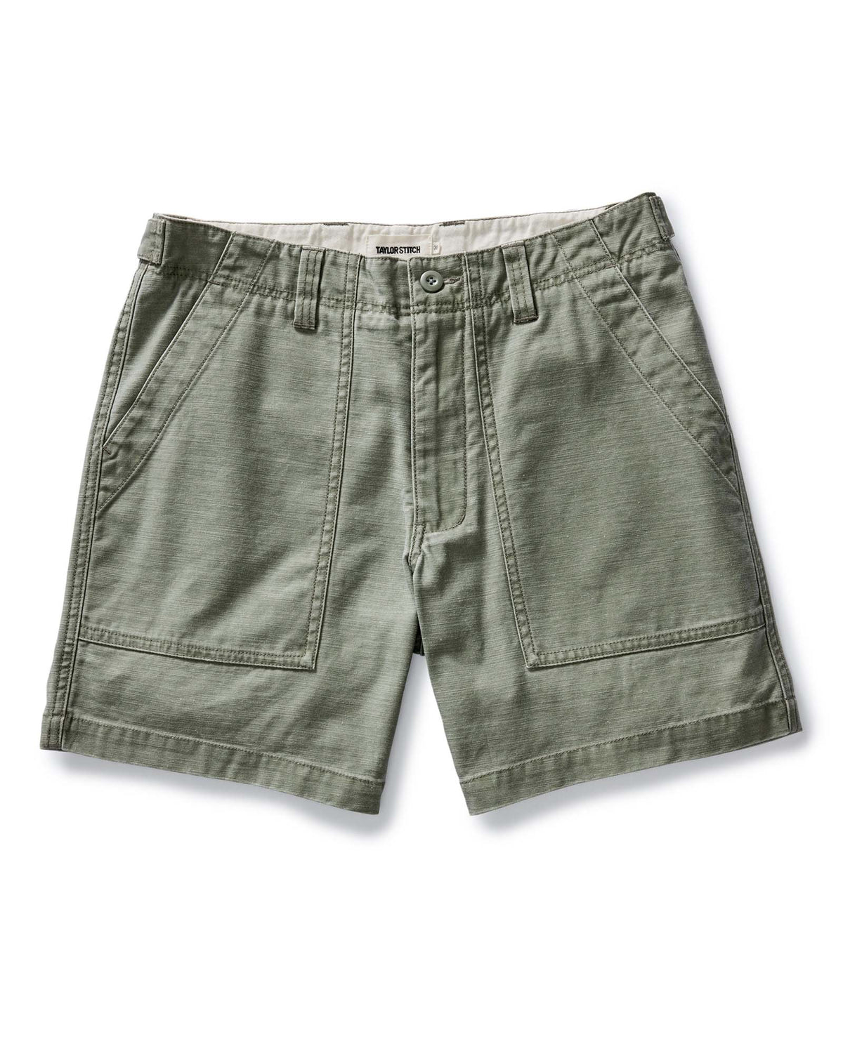 The Surplus Short in Field Olive Reverse Sateen
