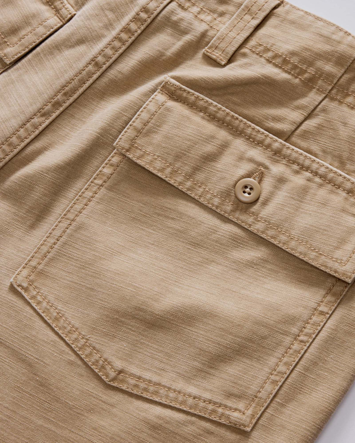 The Surplus Short in Khaki Reverse Sateen