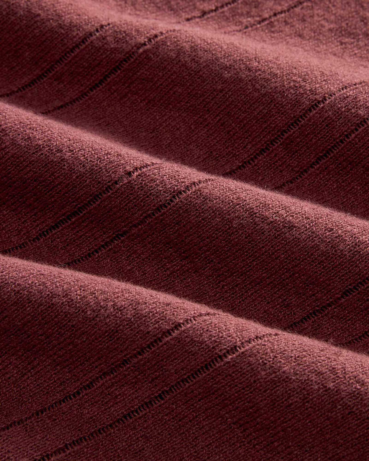 The Valencia Sweater Polo in Dried Cherry Rib