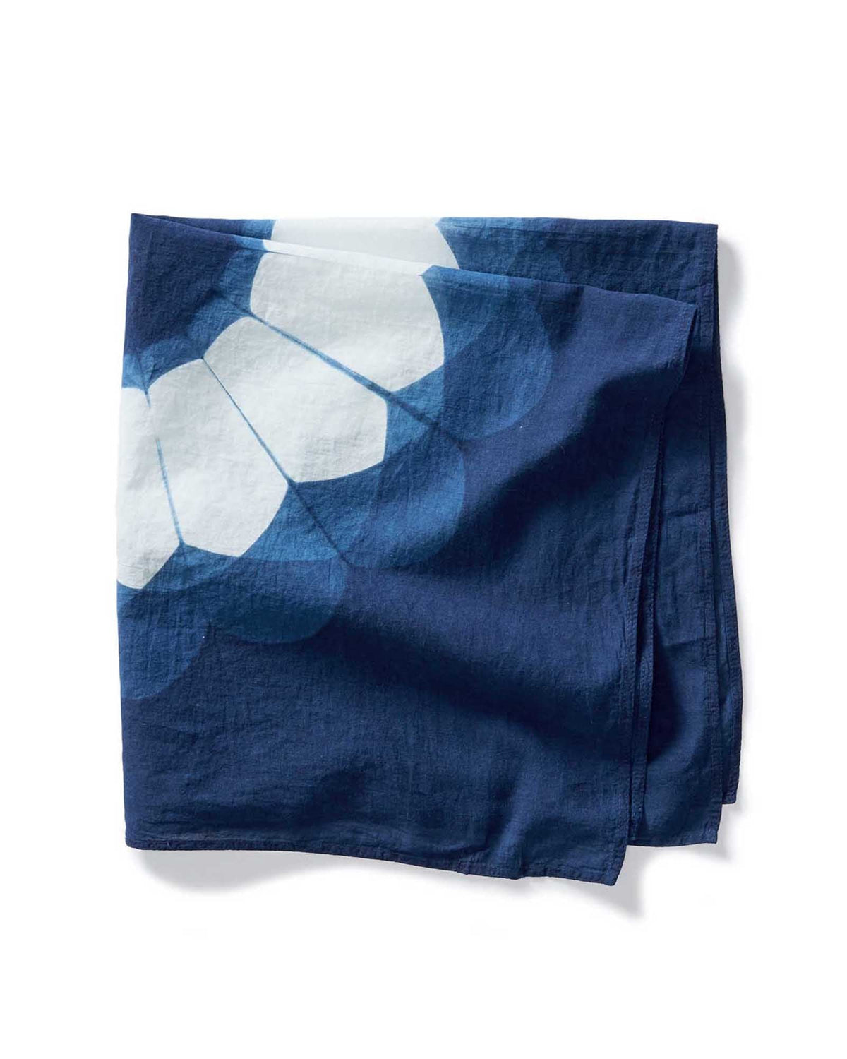 The Hand Dyed Bandana in Indigo Sunflower