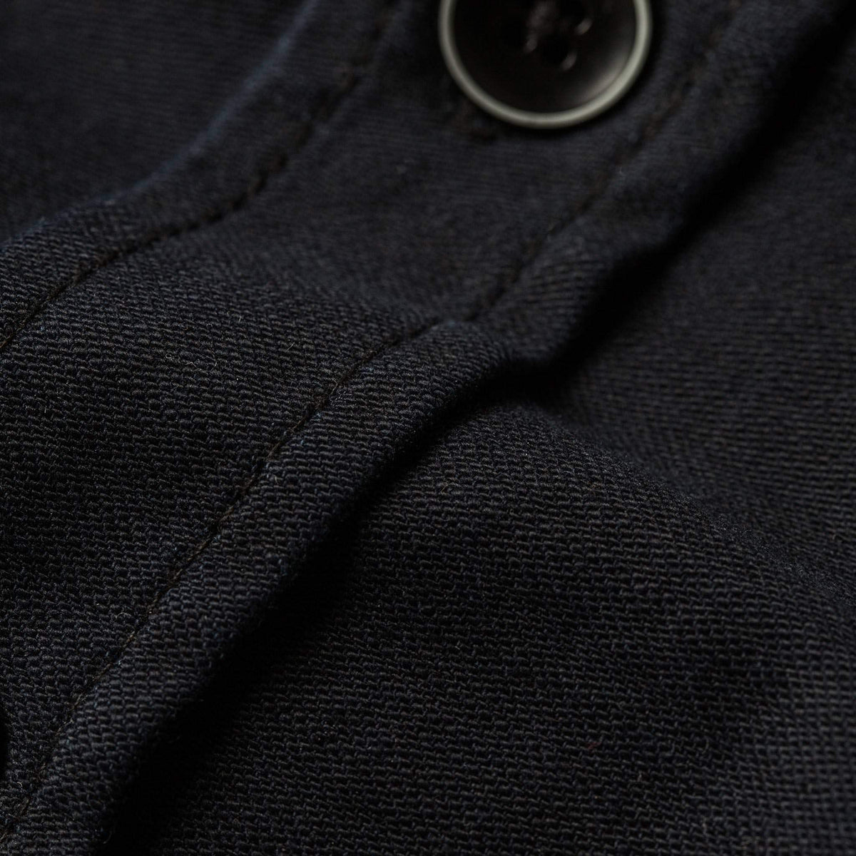 The Mechanic Shirt in Black Reverse Sateen