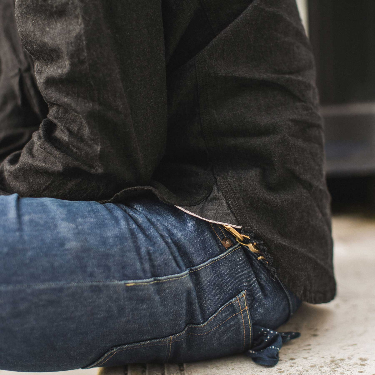 The Utility Shirt in Yoshiwa Black Selvage