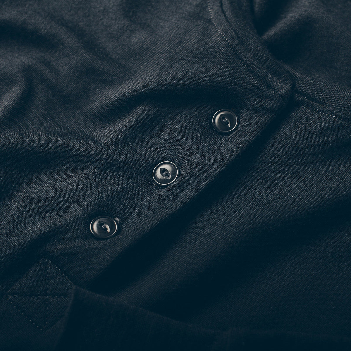 The Peyton Henley in Noir Merino